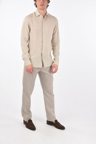 ZZEGNA flax slim fit shirt
