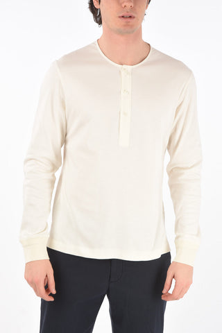 EZ LUXURY t-shirt henley in cotone e seta