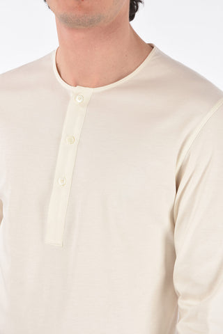EZ LUXURY t-shirt henley in cotone e seta