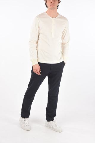 EZ LUXURY t-shirt henley in cotone e seta