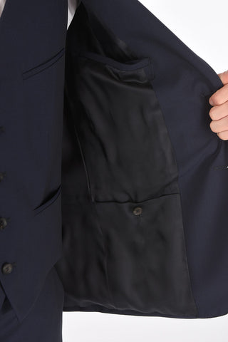 ZZEGNA side vents notch lapel 3 piece waistcoat suit
