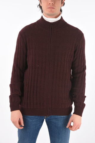 Front Zipped Mock Neck Cashmere Sweater