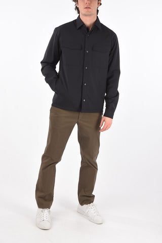 ZZEGNA overshirt in lana con taschini