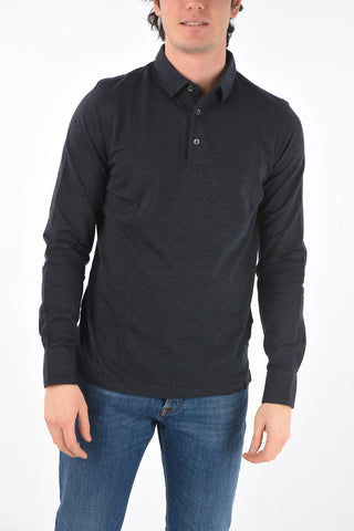 Long-sleeved Cotton Polo