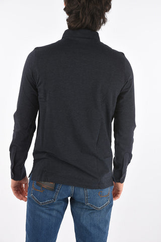 Long-sleeved Cotton Polo