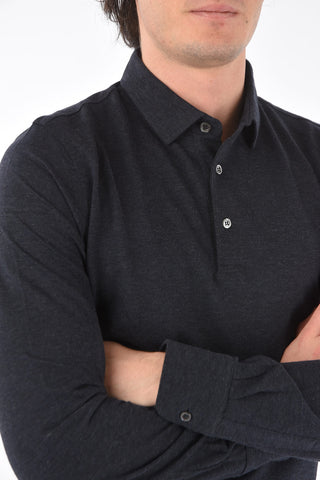 Long-sleeved Cotton Polo