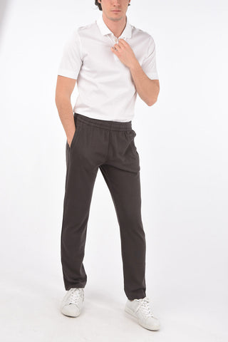 ZZEGNA drawstring waist jogger pants