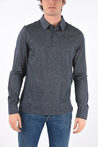 ID Polo in Cotone a Maniche Lunghe