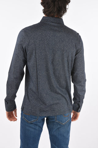 ID Polo in Cotone a Maniche Lunghe