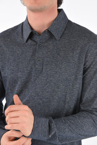 ID Polo in Cotone a Maniche Lunghe