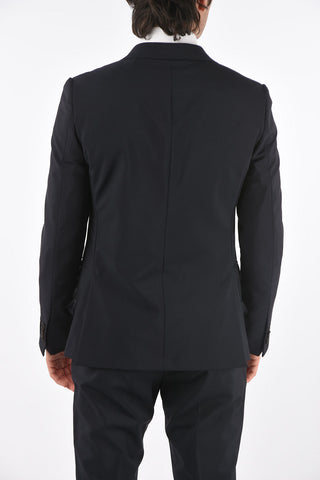 ZZEGNA side vents peak lapel plain hems suit