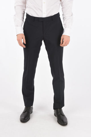 ZZEGNA side vents peak lapel plain hems suit