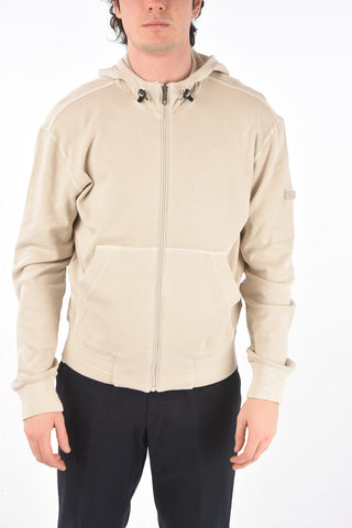 ZZEGNA hooded sweatshirt with zip closure
