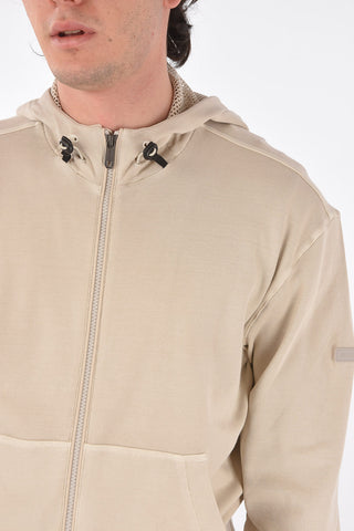 ZZEGNA hooded sweatshirt with zip closure