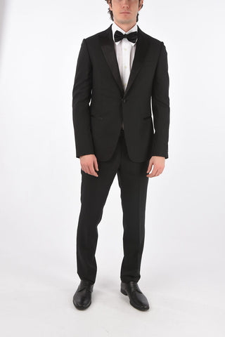 ZZEGNA wool peak lapel 1-button suit drop 8R