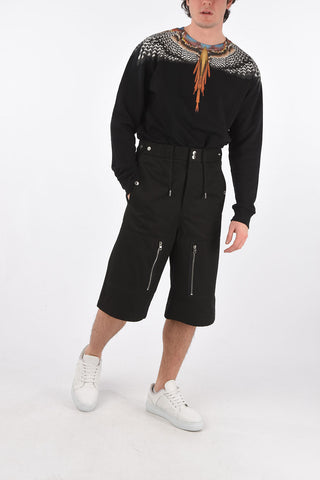 Elastic Waistband Cotton Cargo Pants