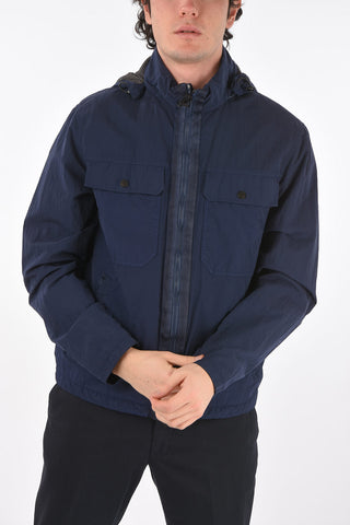 ZZEGNA utility fatigue jacket with hood