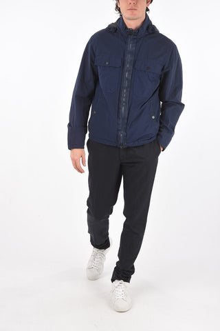 ZZEGNA utility fatigue jacket with hood