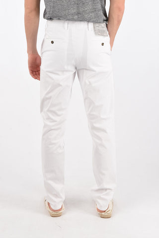 ZZEGNA pantaloni in cotone stretch con passanti