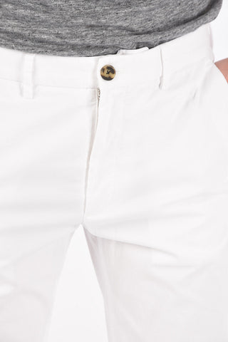 ZZEGNA pantaloni in cotone stretch con passanti