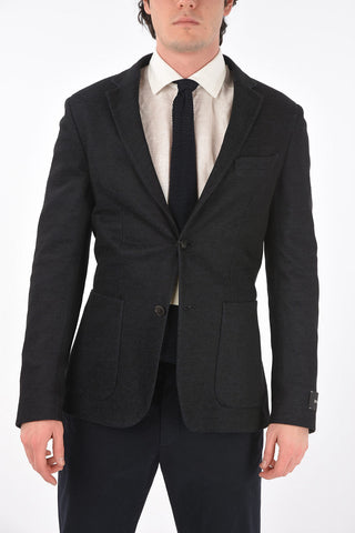 ZZEGNA side vents notch lapel 2-button blazer
