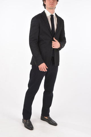 ZZEGNA side vents notch lapel 2-button blazer
