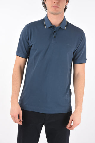ZZEGNA stretch cotton 3 button polo shirt