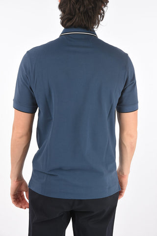 ZZEGNA stretch cotton 3 button polo shirt