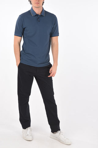 ZZEGNA stretch cotton 3 button polo shirt