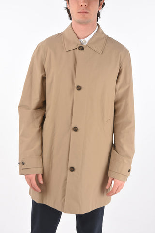 ZZEGNA split-back hem balmacaan coat