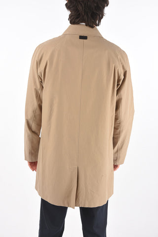 ZZEGNA split-back hem balmacaan coat