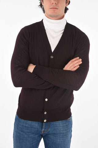 V Neck Virgin Wool Cardigan