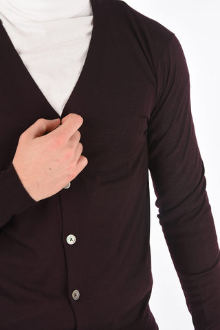 V Neck Virgin Wool Cardigan