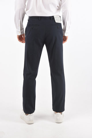 ZZEGNA regular waist belt lopts trousers