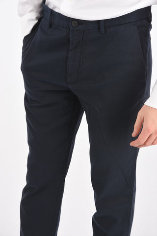 ZZEGNA pantaloni con passanti a vita regolare