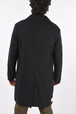 ZZEGNA hidden closure balmacaan coat