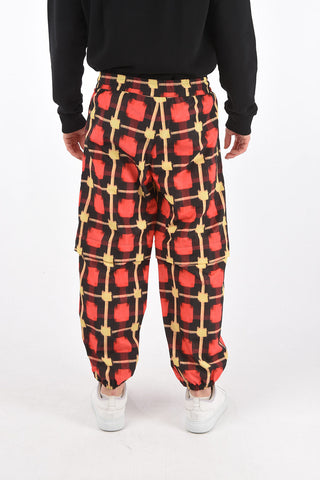 Joggers Cargo Modulari in Nylon con Motivo Geometrico