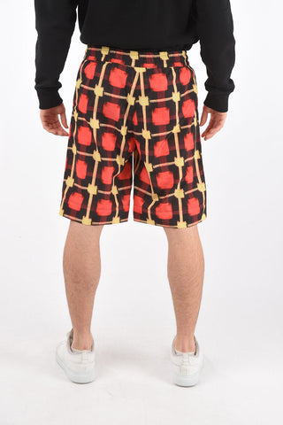 Joggers Cargo Modulari in Nylon con Motivo Geometrico
