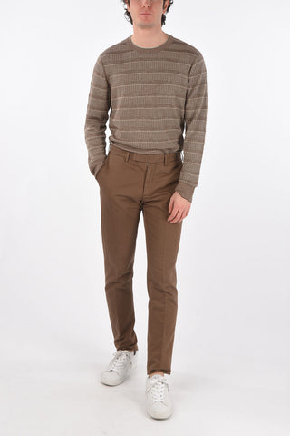 EZ LUXURY pantaloni chino in cotone e lino