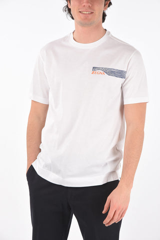 ZZEGNA crew-neck t-shirt with print
