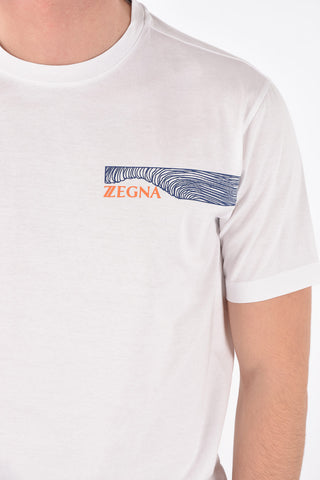 ZZEGNA crew-neck t-shirt with print