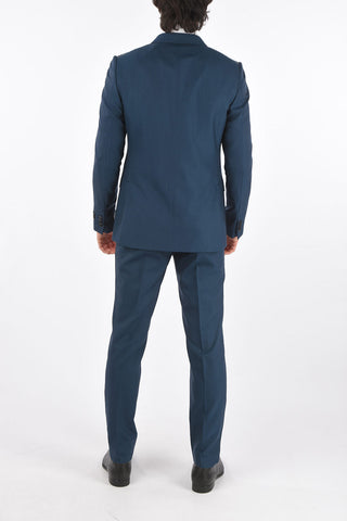ZZEGNA silk and wool side vents peak lapel 2-button suit drop 8R