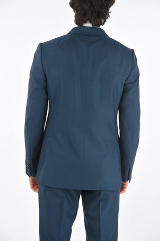 ZZEGNA silk and wool side vents peak lapel 2-button suit drop 8R