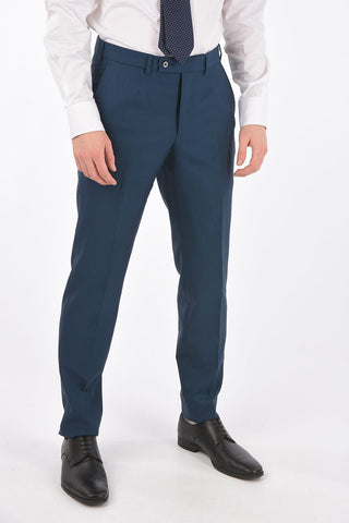 ZZEGNA silk and wool side vents peak lapel 2-button suit drop 8R