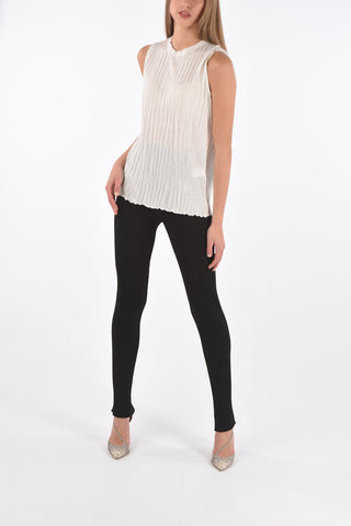 Pleated Crewneck Top