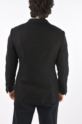 ZZEGNA merino wool side vents notch lapel 2-button blazer