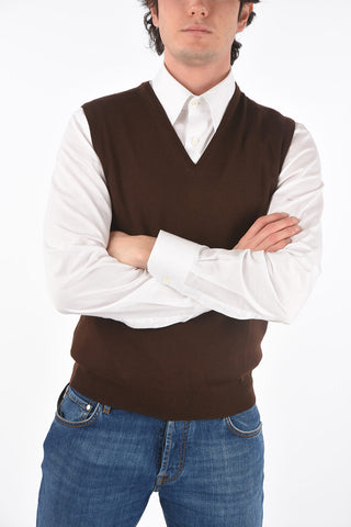 Gilet in Lana Merino con Collo a V