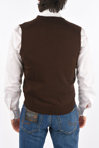 Gilet in Lana Merino con Collo a V