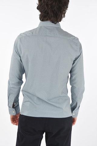 ZZEGNA camicia motivo geometrico slim fit 