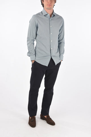 ZZEGNA camicia motivo geometrico slim fit 